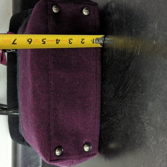 Coach Stripe Wool Tote and Handbag - Picture 13 of 14